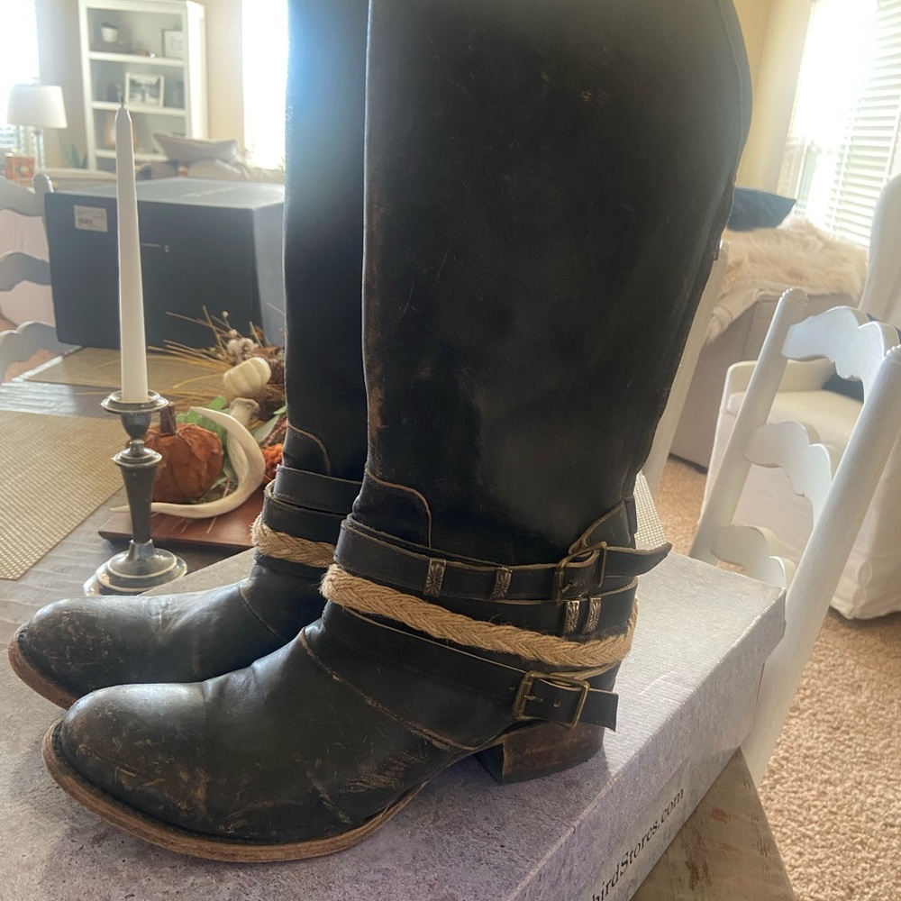 Freebird “Drover” distressed boots.